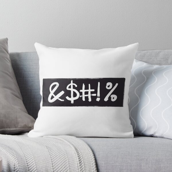 Pretty Not-So-Sweary: I Use Bad Words Throw Pillow by CynthiaF