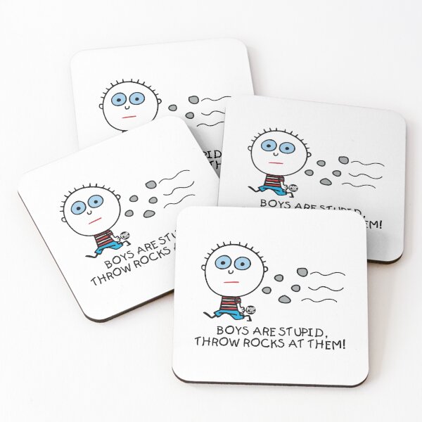 Item preview, Boys are stupid - Throw rocks at them designed and sold by TODD GOLDMAN.