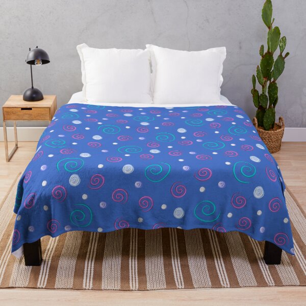 Item preview, Fun Painted Swirls on Bright Blue  designed and sold by dKarthdesign.