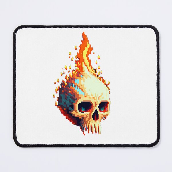 Item preview, Pixel Flame Skull designed and sold by devonlaird.