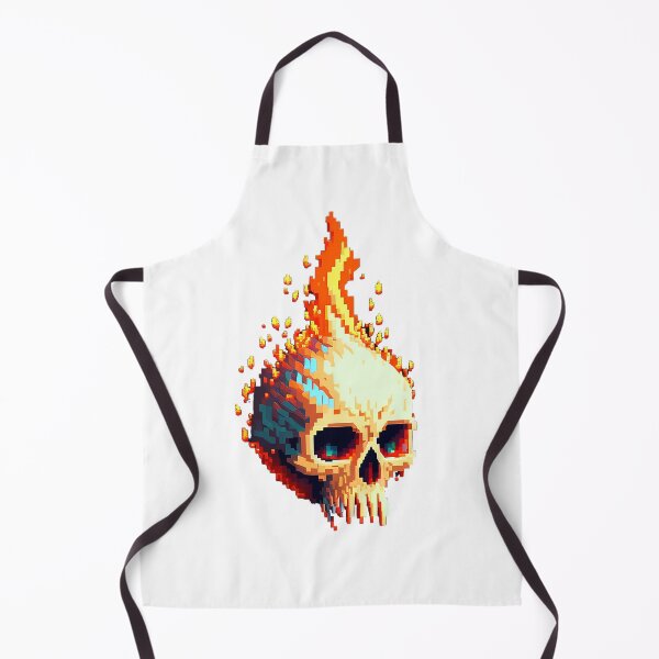 Item preview, Pixel Flame Skull designed and sold by devonlaird.