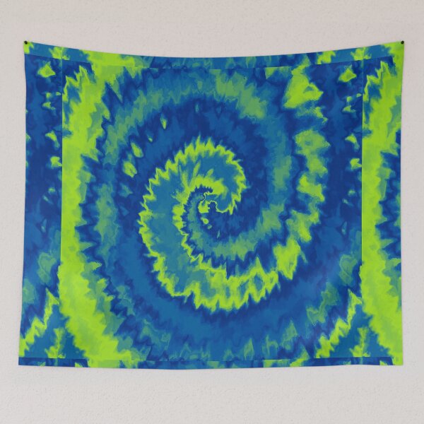 Item preview, Colorful Swirl in Phosphoric Green & Blue Pattern 45 designed and sold by Manal-Patterns.