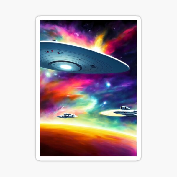 Vortex of Color Exploring the Interstellar Realms Sticker