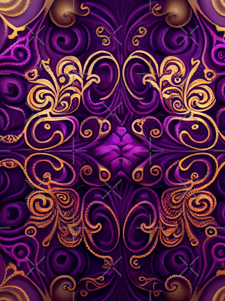 Aperçu 4 sur 4. Coque iPhone avec l'œuvre Enchanted Purple Balanced Australian Pattern Digital Painting créée et vendue par CodeAndColors.