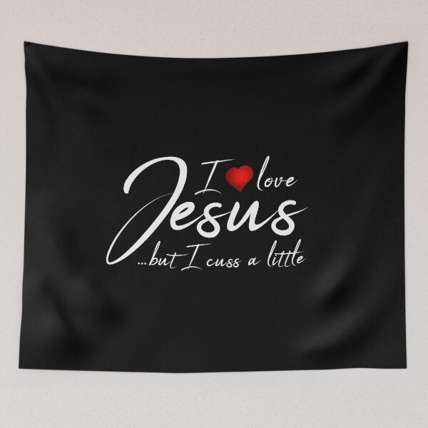 Item preview, Christian Clothing I Love Jesus But I Cuss A Little Shirt designed and sold by knapst.