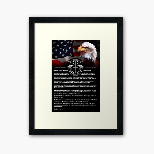 Item preview, United States Army GREEN BERET Special Forces Creed designed and sold by Daniel Hagerman.