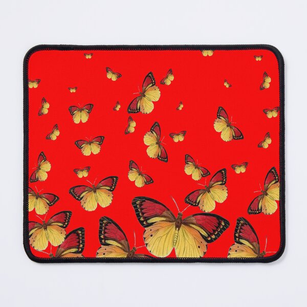 Item preview, RED-YELLOW BUTTERFLY PATTERN RED ART designed and sold by sharlesart.