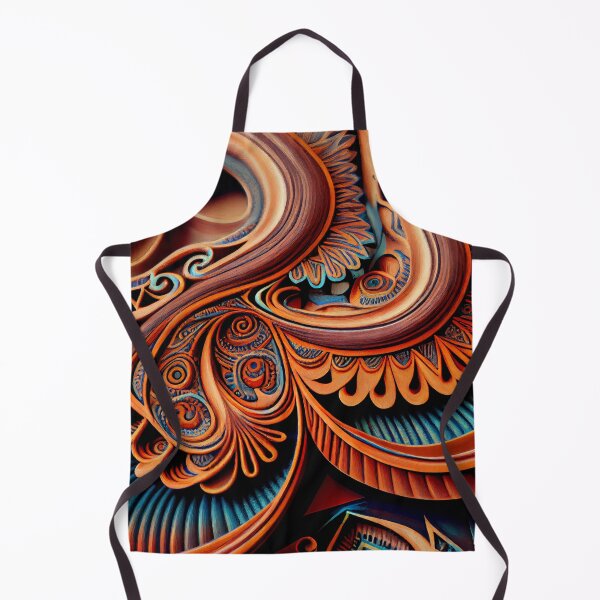 Aperçu de l'œuvre Psychedelic Clay Wood Fine Eclectic Pattern Digital Painting créée et vendue par CodeAndColors.