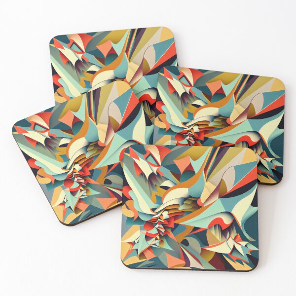 Item preview, Surreal Energetic Irregular Contemporary Pattern Digital Painting designed and sold by CodeAndColors.