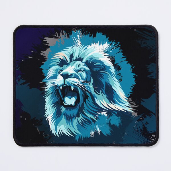 Item preview, Blue wild lion designed and sold by professorguru.