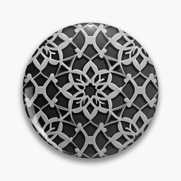 Item preview, Monochromatic Moroccan Pattern Digital Painting designed and sold by CodeAndColors.