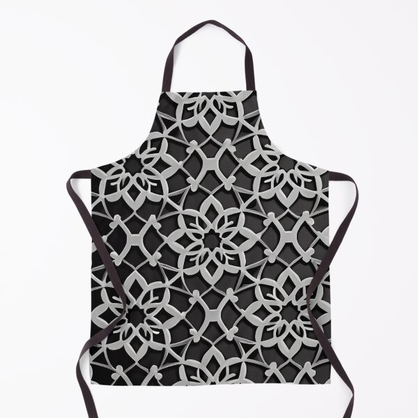 Item preview, Monochromatic Moroccan Pattern Digital Painting designed and sold by CodeAndColors.