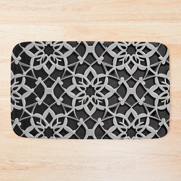 Item preview, Monochromatic Moroccan Pattern Digital Painting designed and sold by CodeAndColors.