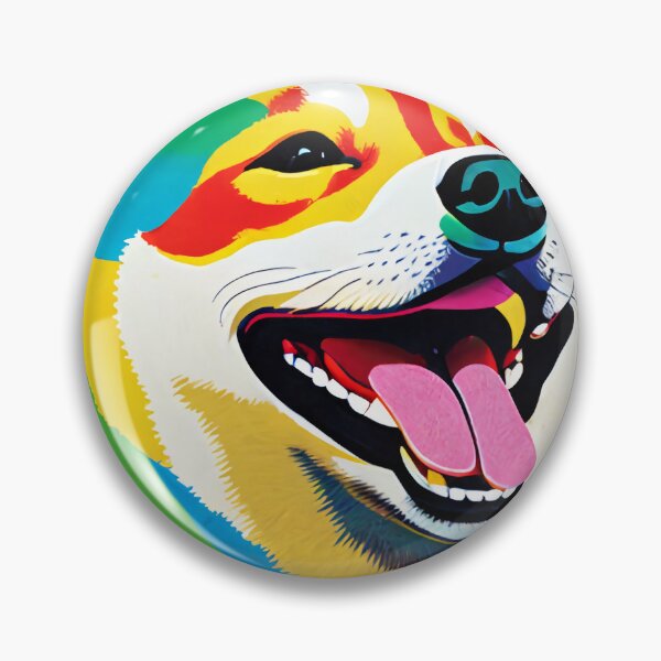 Aperçu de l'œuvre Style coloré de chien Shiba Inu créée et vendue par IA-Art-Design.