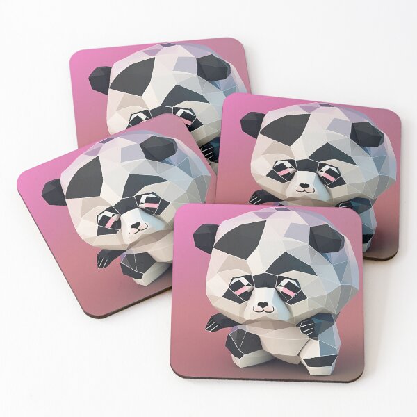 Item preview, Cute Panda Low Poly Digital Art designed and sold by ArtsyWishesShop.