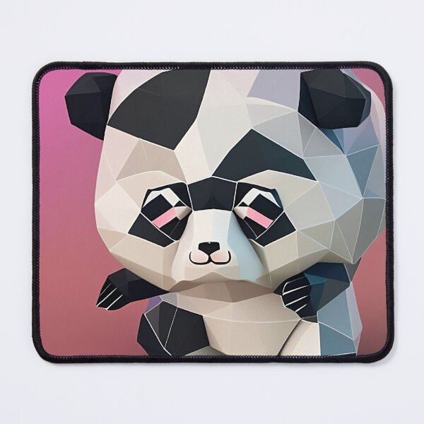 Item preview, Cute Panda Low Poly Digital Art designed and sold by ArtsyWishesShop.