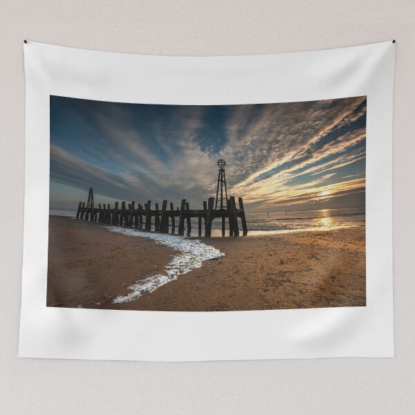 Item preview, Sunset over St Annes Jetty in Lancashire designed and sold by Martin Lawrence.