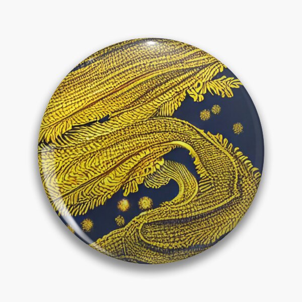 Item preview, Organic gold on blue designed and sold by CallaCoralia.