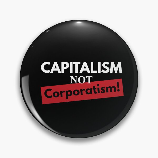 Item preview, Capitalism not corporatism in white designed and sold by Politics-Corner.