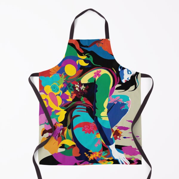 Item preview, woman crouching colorful style designed and sold by IA-Art-Design.