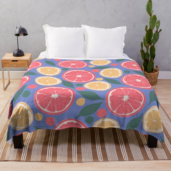 Item preview, Bright Citrus Joy on Periwinkle designed and sold by dKarthdesign.