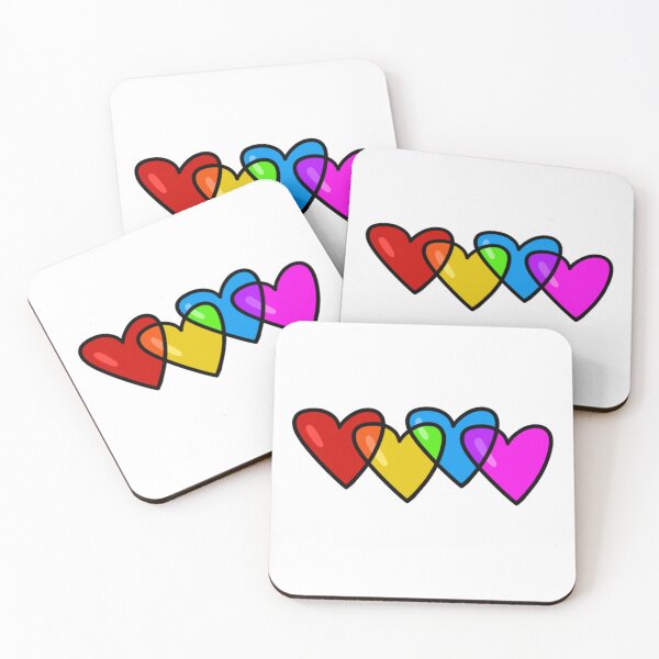 Item preview, rainbow love hearts designed and sold by tartsandfarts.