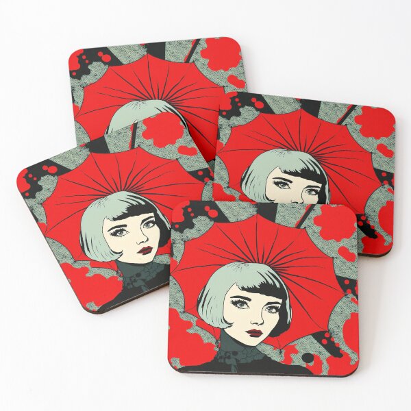 Item preview, RED POPPY GIRL  Midjourney AI Artwork designed and sold by davidjulie.