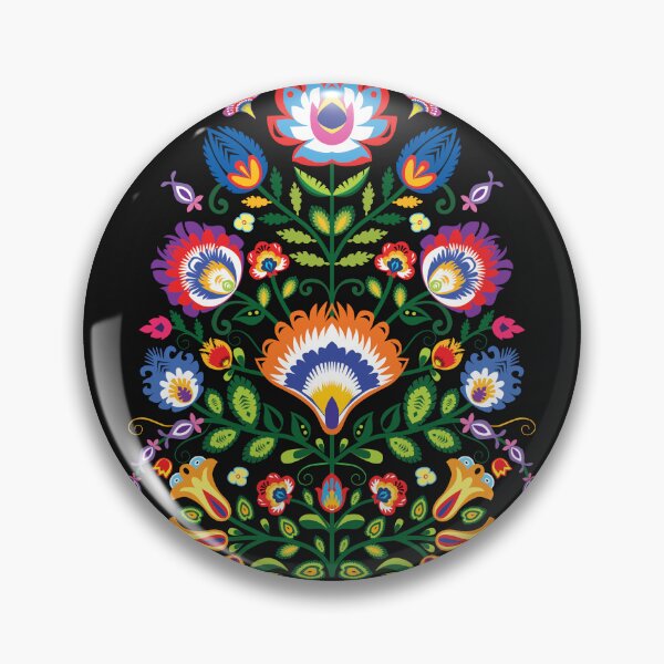 Item preview,  Wycinanki - folklore composition from Poland on black background designed and sold by FK-UK.