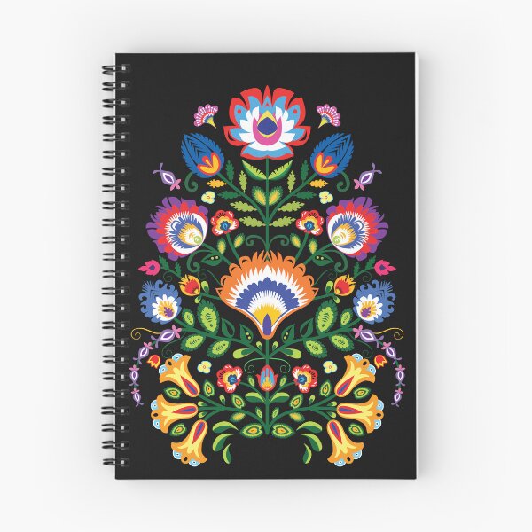 Item preview,  Wycinanki - folklore composition from Poland on black background designed and sold by FK-UK.