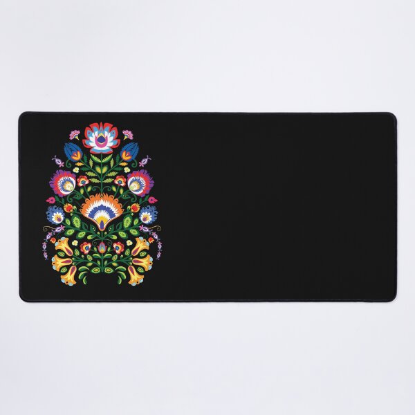 Item preview, Wycinanki - folklore composition from Poland on black background designed and sold by FK-UK.