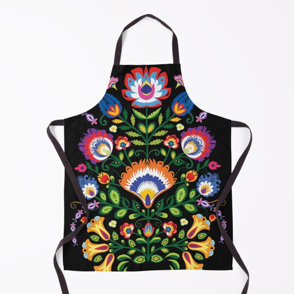 Item preview, Wycinanki - folklore composition from Poland on black background designed and sold by FK-UK.