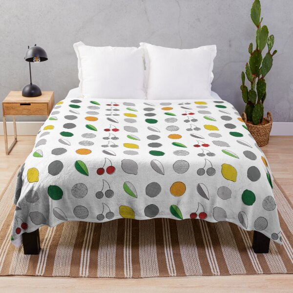 Midcentury Fruit Throw Blanket