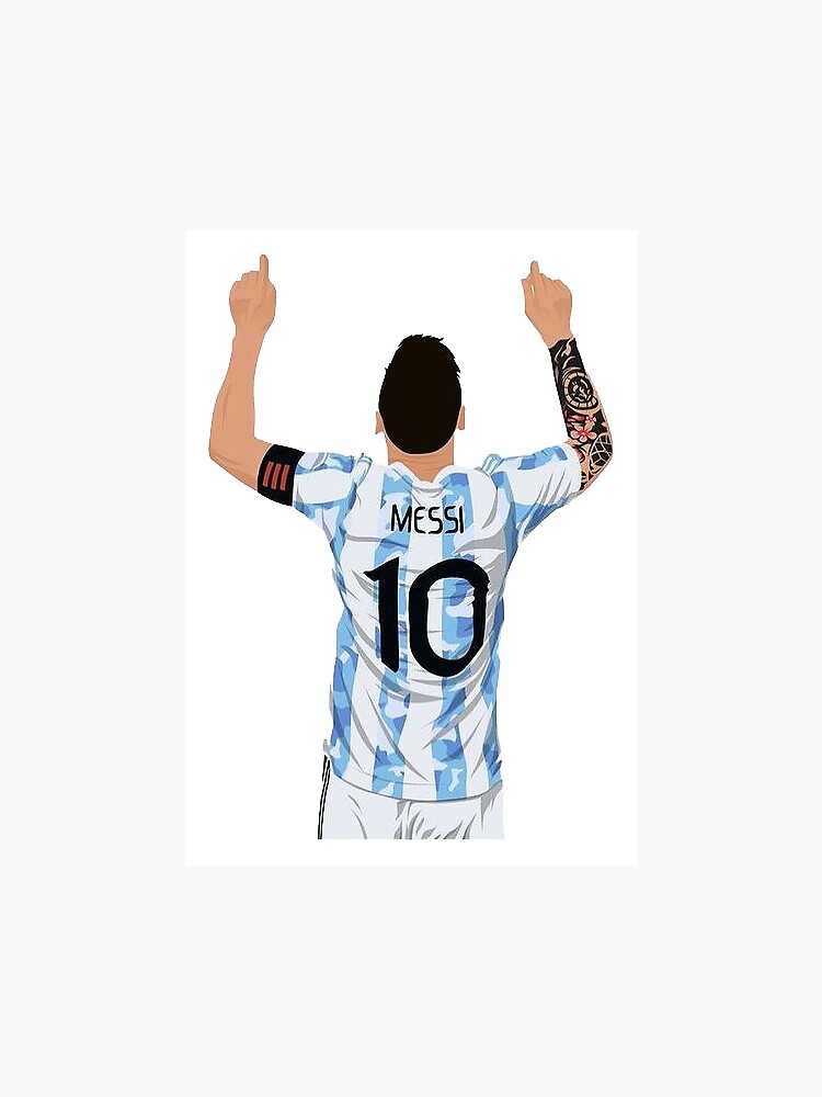 Argentina Lionel Messi World Cup Three Stars Home Jersey US Adult Small