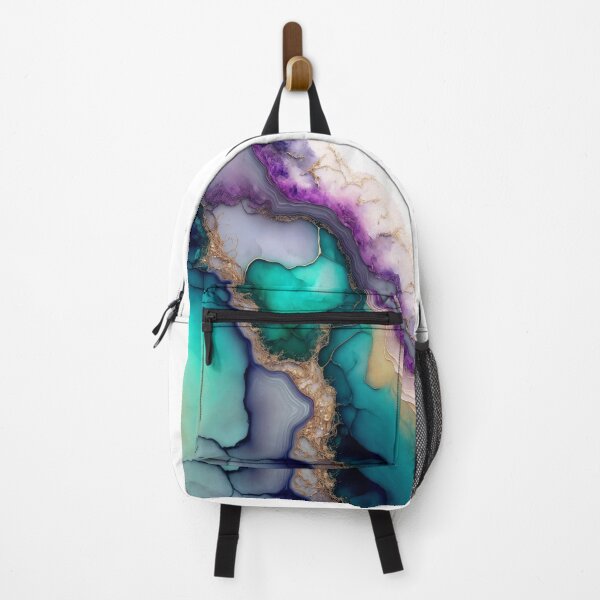 Item preview, Inside of a Crystal Teal Fresh Extract - Abstract Alcohol Ink Resin Art designed and sold by inkvestor.