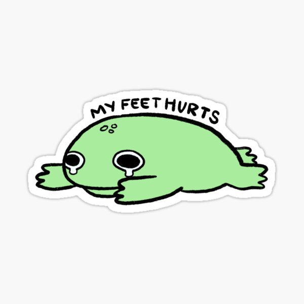 Item preview, My Feet Hurt | Green Frog designed and sold by iristocat.