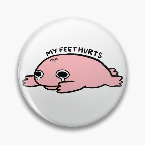 Item preview, My Feet Hurt | Salmon Pink Frog designed and sold by iristocat.