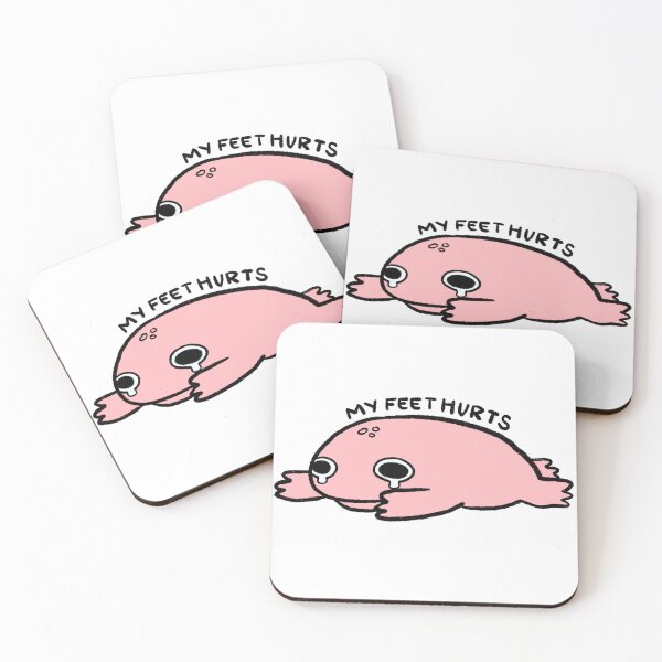 Item preview, My Feet Hurt | Salmon Pink Frog designed and sold by iristocat.