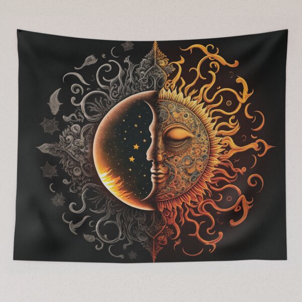 Item preview, Sun and Moon on Fire designed and sold by Plumtree81.