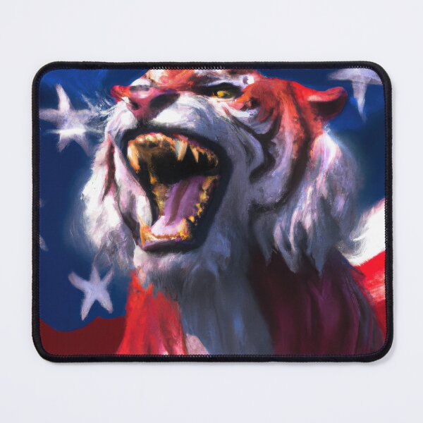 Item preview, American Flag Tiger Because US Rocks designed and sold by phillipbooth.