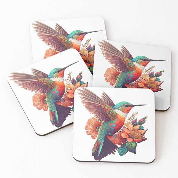 Item preview, Hummingbird and Flowers designed and sold by SCHummingbirds.