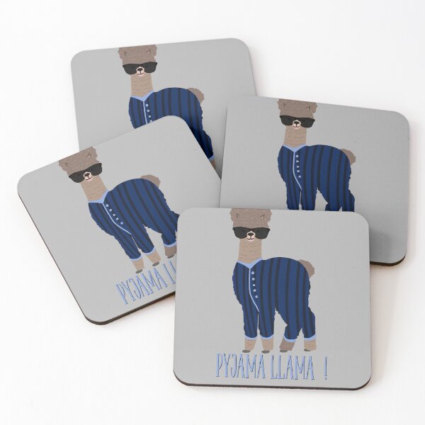 Item preview, Blue Striped Pyjama llama in sunglasses  designed and sold by TipTopTapo.