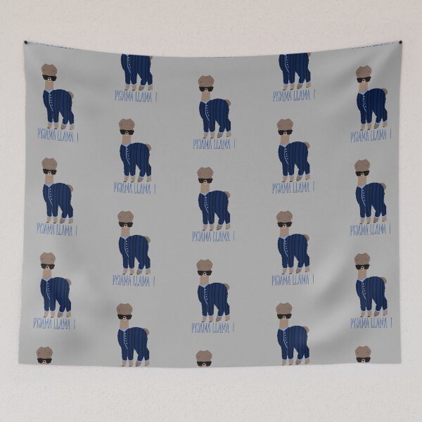 Item preview, Blue Striped Pyjama llama in sunglasses  designed and sold by TipTopTapo.