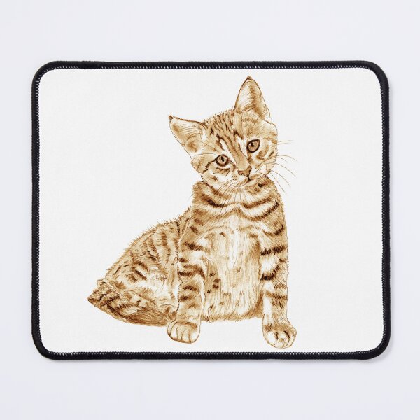 Artikelvorschau, Sitzendes Tabby-Kätzchen - braun kolorierte Version entworfen und verkauft von SylvieG18.