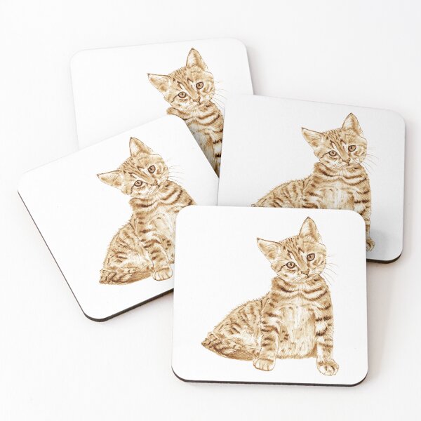 Artikelvorschau, Sitzendes Tabby-Kätzchen - braun kolorierte Version entworfen und verkauft von SylvieG18.