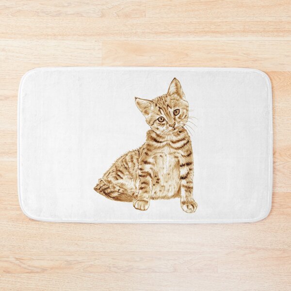 Artikelvorschau, Sitzendes Tabby-Kätzchen - braun kolorierte Version entworfen und verkauft von SylvieG18.