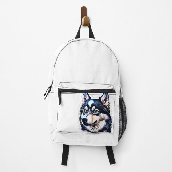 Item preview, Cute blue-eyed Pomsky/Mini Husky Puppy digital art drawing for printables designed and sold by BHC-P.