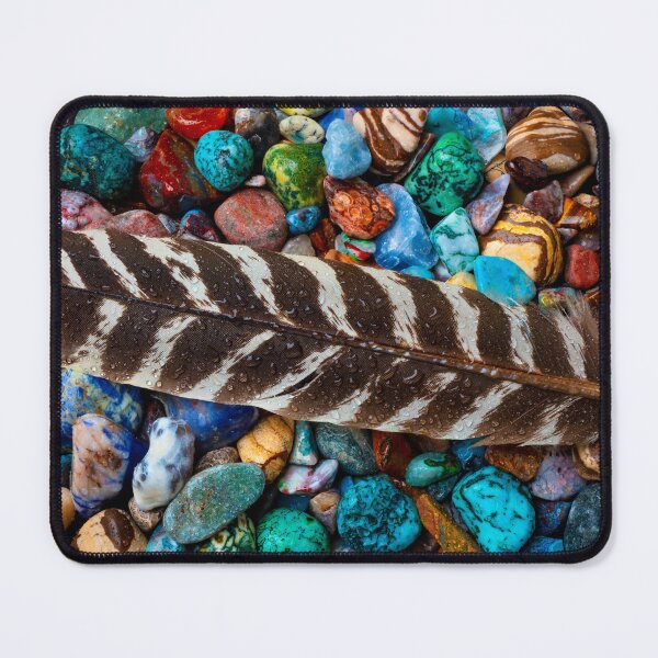 Item preview, Feather With Dew On Colored Rocks designed and sold by Garry Gay.