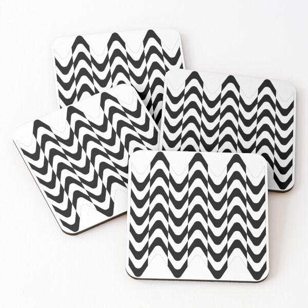 Item preview, Optical Illusion Black and White waves Graphic.  designed and sold by ElmonirPress.