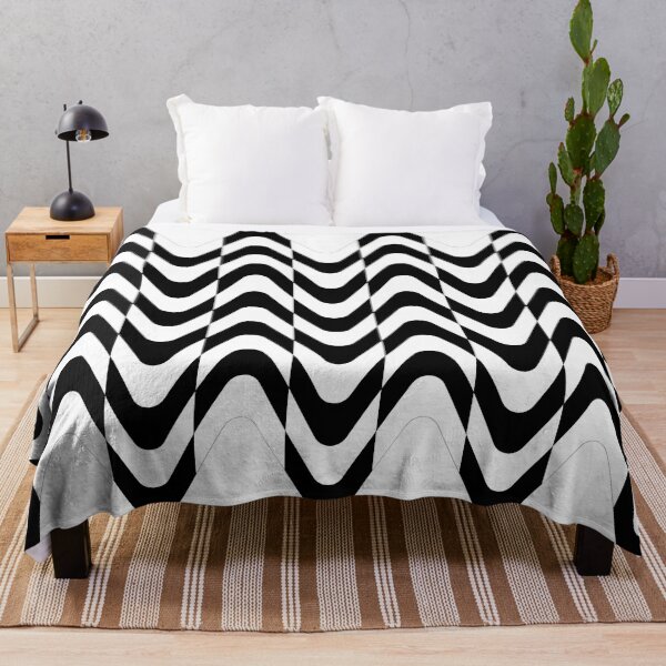 Item preview, Optical Illusion Black and White waves Graphic.  designed and sold by ElmonirPress.