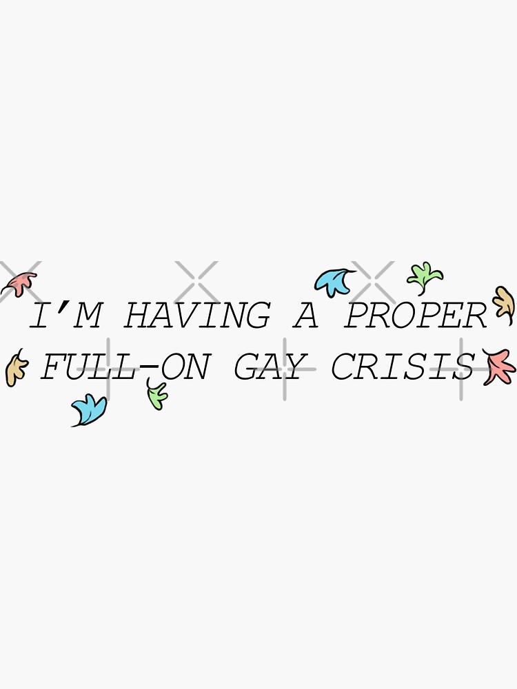 Imagen 3 de 3, Pegatina con la obra Crisis gay en toda regla - Cita de Heartstopper, diseñada y vendida por SeeSeeDesigns.